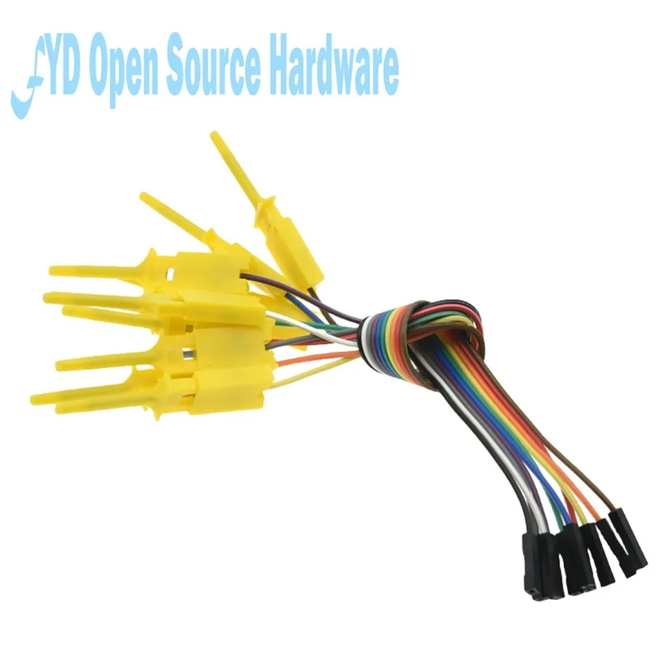 Color Dupont wire test hook logic analyzer test hook round test clip Connecting wire hook copper wire