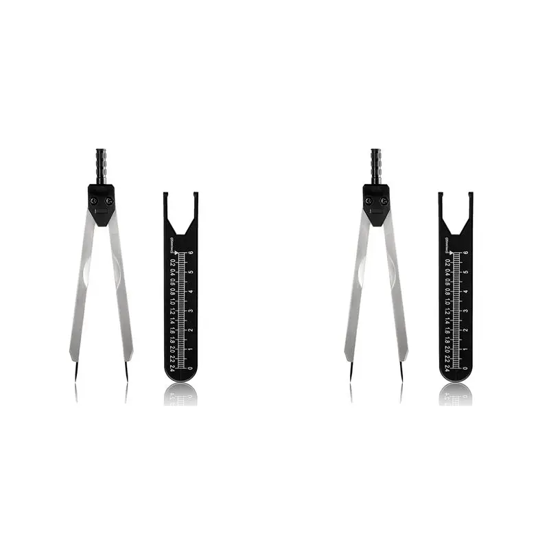 KYCOR-2X EKG Calipers ECG Caliper Measuring Tool With Ruler Black Caliper Divider For Nurse Or