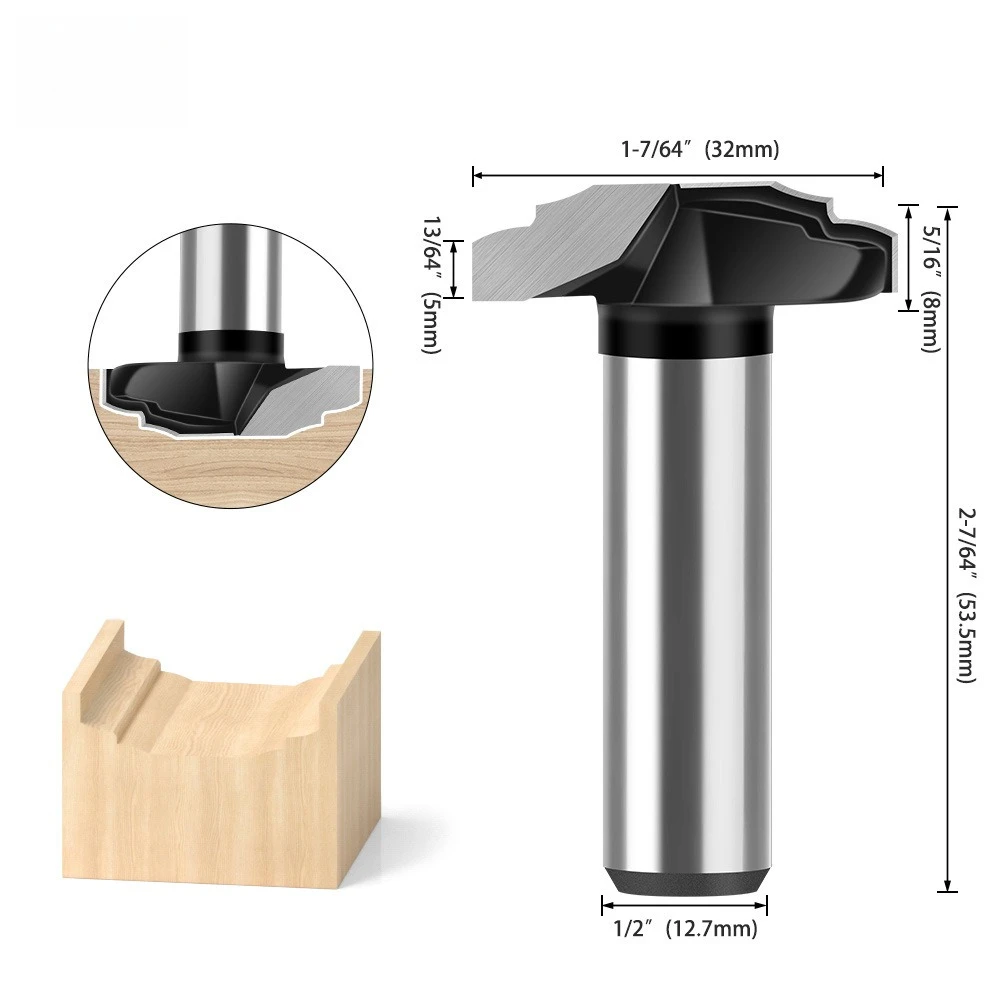 

1pcs Cabinet Door Knife Pattern Knife Cutting and Trimming Woodworking Engraving Machine Bottom Milling Cutter