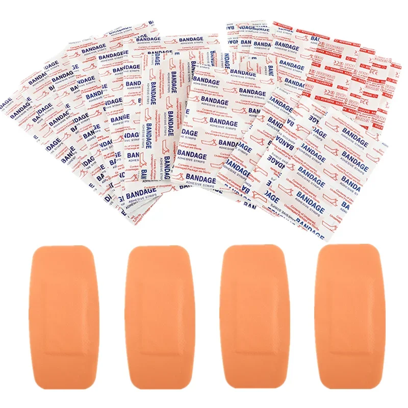 50pcs/set Band Aid 5*10cm Large Size Patch for First Aid Wound Dressing Plasters Travel Sports Emergency Adhesive Bandages