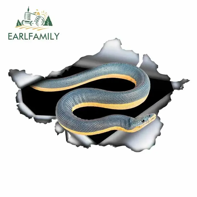 

EARLFAMILY 13cm x 8.2cm for Snake Fashion Car Stickers Cartoon Graffiti Decal Sunscreen Sticker Vinyl Material For JDM SUV RV