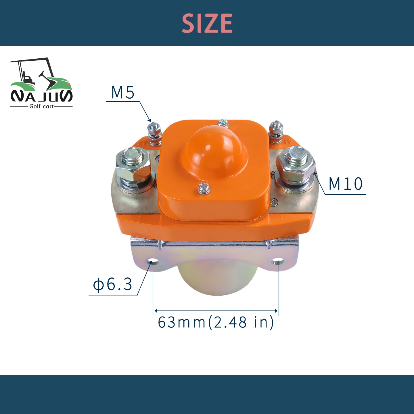 Golf Cart Accessories 48V/72V 400A Golf Cart Contactor Universal for Club Car E-Z-GO Yamaha Marshell Eagle