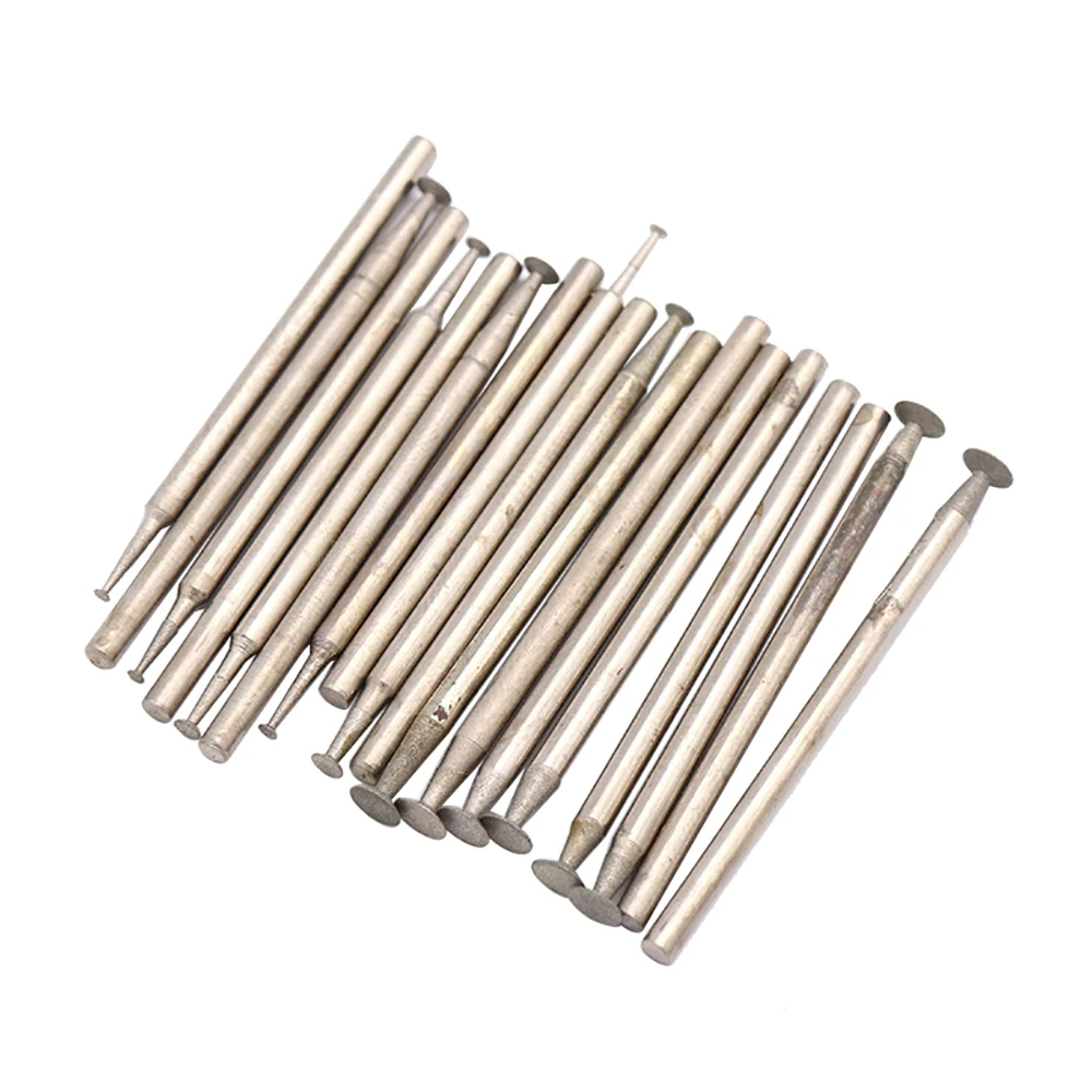 เพชรบด Burr 2.35Mm Shank เข็มจุดแกะสลักขัดกระจกแก้วหินหยกเจาะสว่านโรตารี่เครื่องมือ