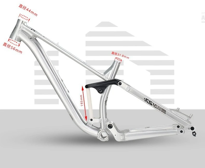 Mountain bike soft rear frame: 27.5-inch disc brake barrel axle type,high-strength shock-absorbing off-road aluminum alloy frame