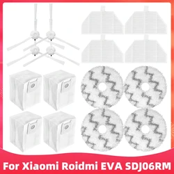 For Xiaomi Roidmi EVA Self-Cleaning Emptying Robot Vacuum SDJ06RM Spare Parts Hepa Filter Side Brush Mop Cloths Rag Replacement