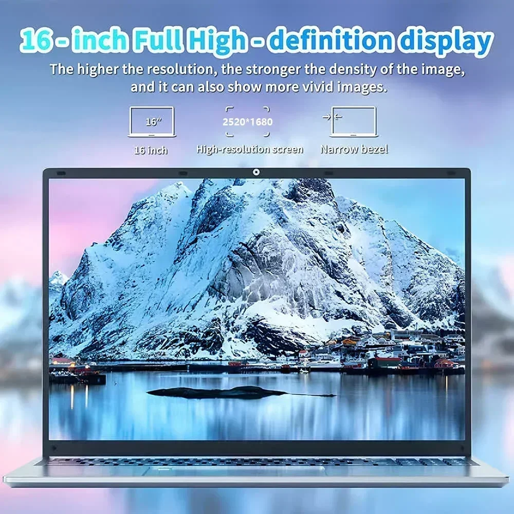 Greatium XU160 Gaming Laptops Windows 11 Notebook Netbook 16" 2.5K Ultra 12th Gen Intel Alder N95 32GB DDR4 2TB WiFi Ultrabook