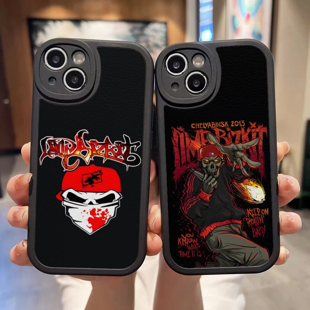 Band L-Limp B-Bizkit Phone Case For Iphone 15 Pro Max 14 Plus 11 13 Pro 12 X Xr Xs 7 8 Puls Se Lambskin Silicone Soft Cover