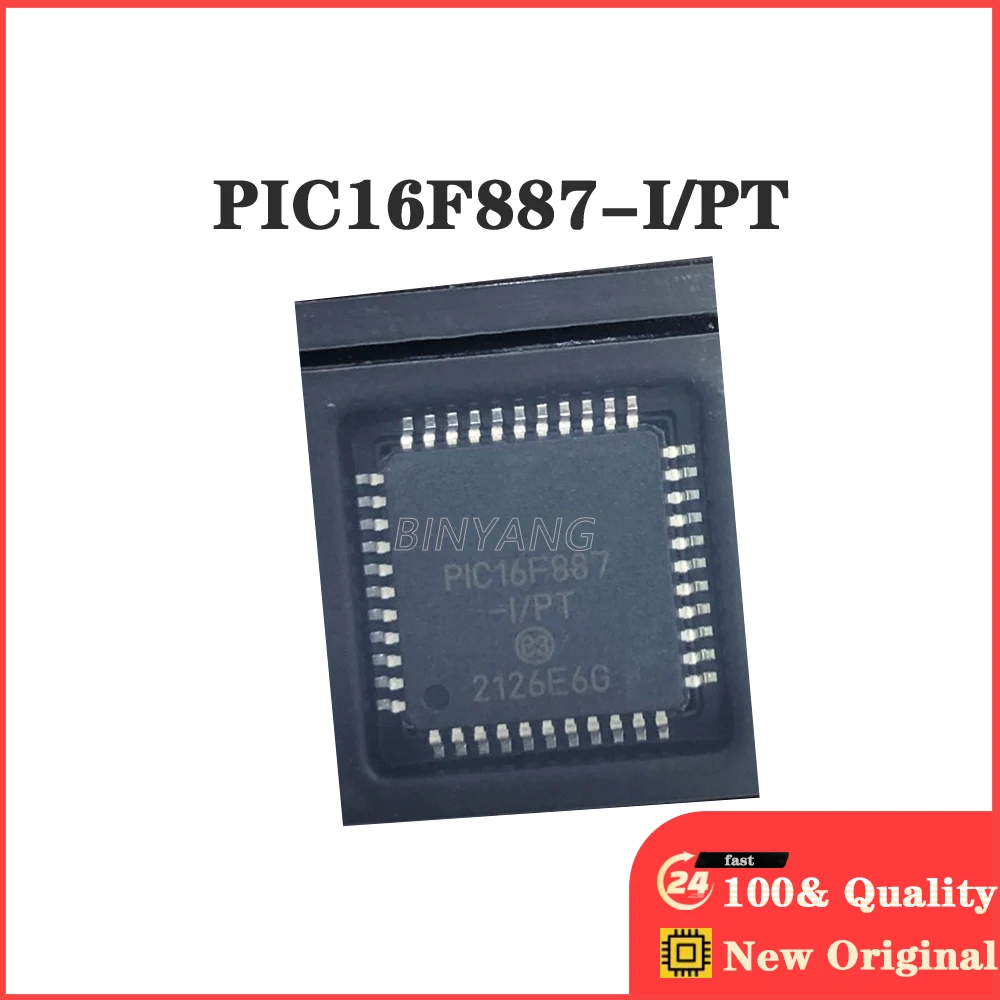 10PCS PIC16F887-I/PT 16F887 TQFP44 New Original Stock IC Electronic Components