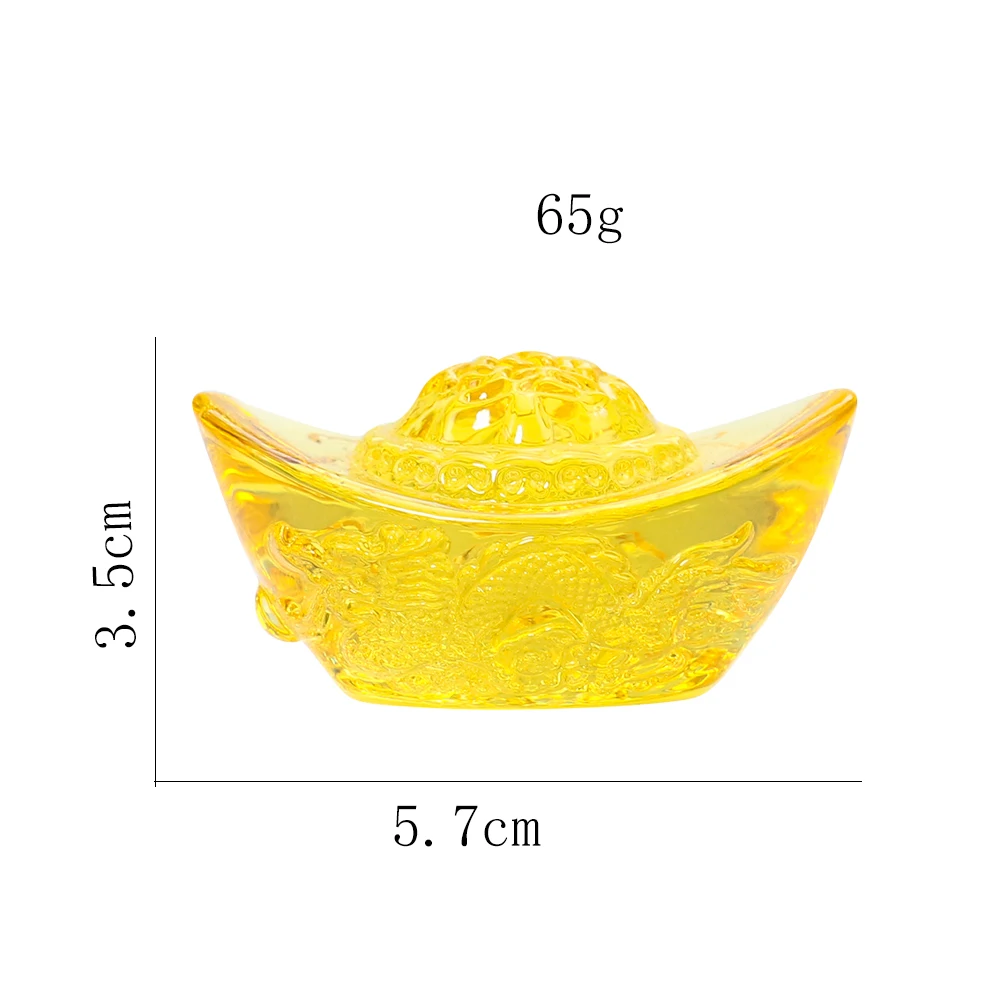 Citrine Yuanbao Carving Chinese Dragon Lucky Mascot Feng Shui Handicrafts Home Gifts Decoration Ornaments Supplies
