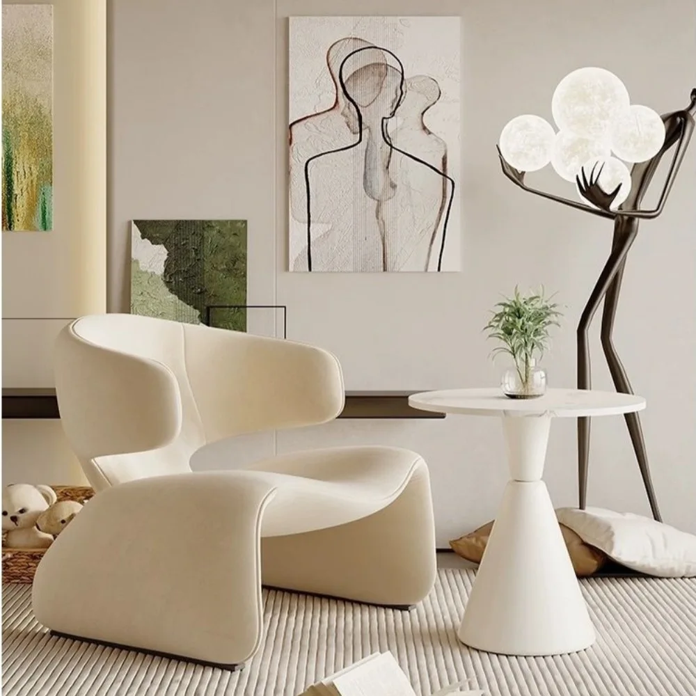 Influencer-style Creative Sofa-chair Set Modern Minimalist Nordic Design Wood Material Removable Chairs Living Rooms