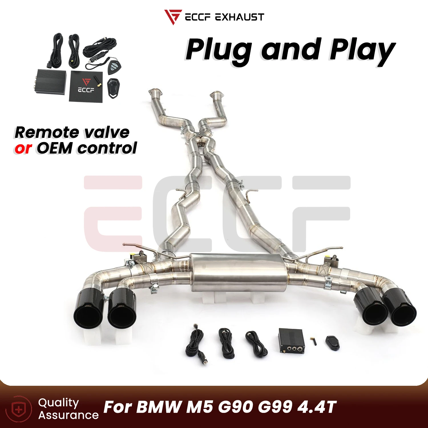 Aggressive Exhaust Sound Titanium Catback Exhaust System For BMW M5 G90 G99 4.4T Plug and Play Performance Upgrade