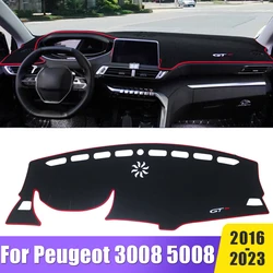 Für Peugeot 3008 5008 GT Hybrid 2016 2017 2018 2019 2020 2021 2022 2023 Auto Dashboard Vermeiden Licht Pad Instrument schreibtisch Abdeckung Matten