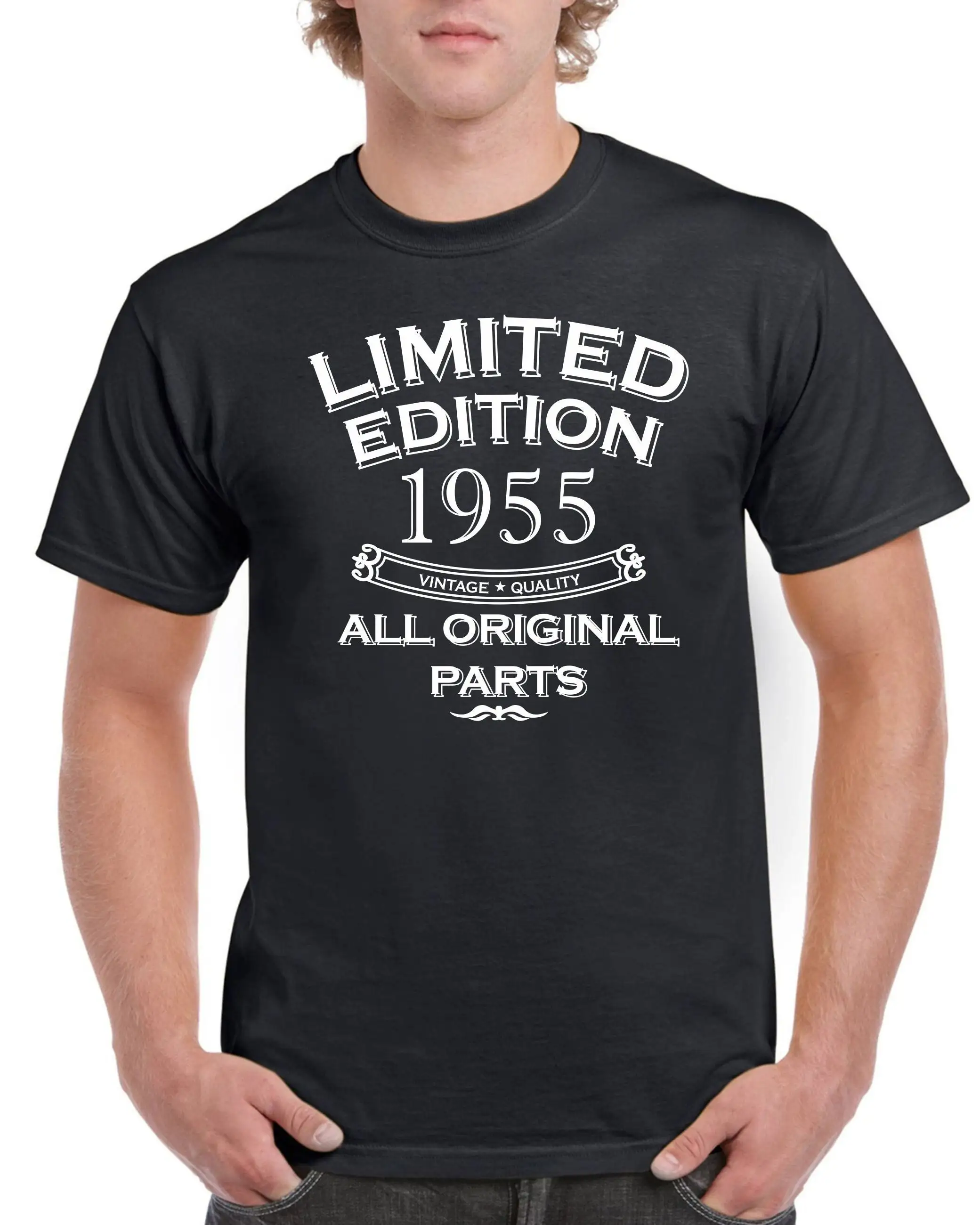 Mens 68th Birthday T Shirt Top Present Sixty Eight Limited Edition Year 1955 All Original Parts Funny 68 Years old