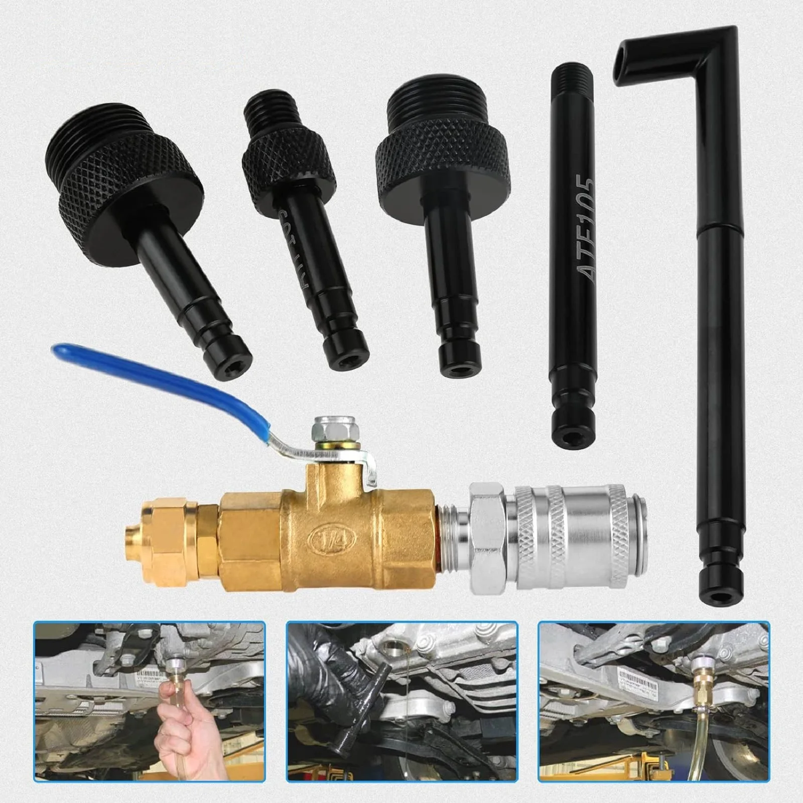 

Automatic Transmission Fluid Oil Filling Filler Adapter Valve Manual Filler Kit for VW Audi 09G 01J 722.9 CVT DSG ATF Benz 722.9