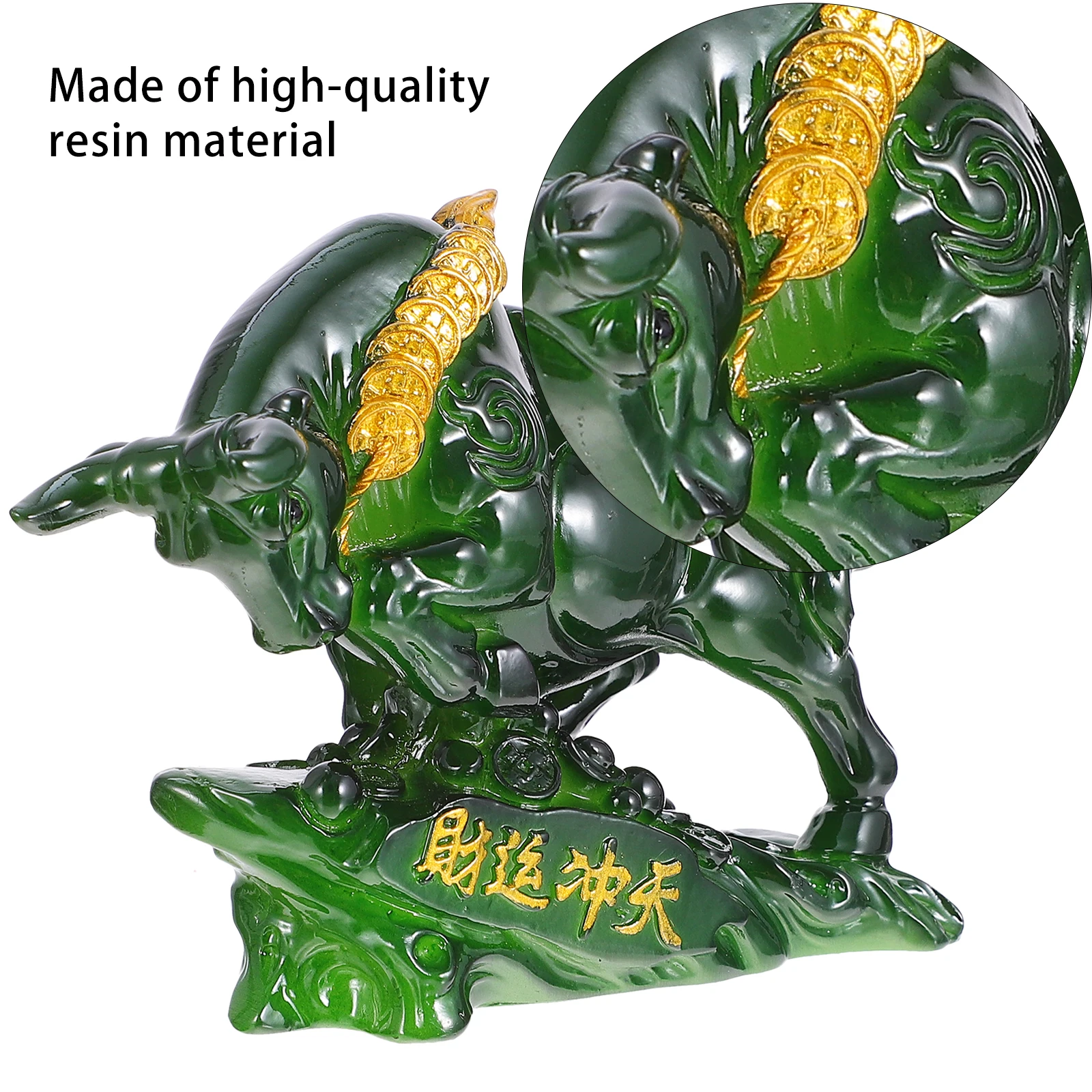 

Color Changing Cattle Sculpture nament Resin Tea Pet Cattle Sculpture Decor Adornment Gift Packaging Box Bag Home Office