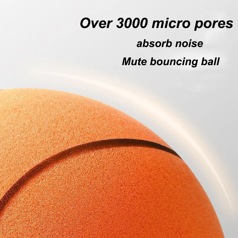 Silent Basketball High Density Soft PU Foam Squeezable Ball Indoor Mute Bouncing Basketball Quiet No Noise Children Sports Toys