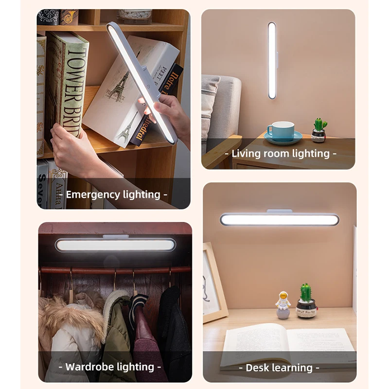 LED 5V USB Book Lights Eye Protection Touch Switch Table Desk Lamp Portable Hanging Magnetic Makeup Mirror Vanity Light