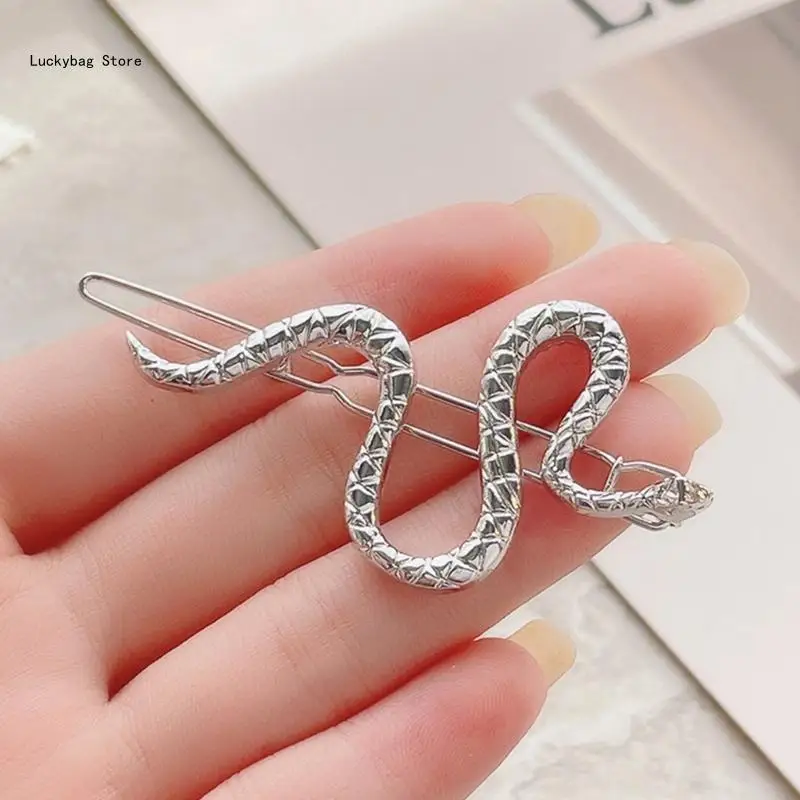 Snake Hair Barrettes Snake Hair pins For Women Hair Accessories Silver Snake Hair Clips 2PCS Gothic Accessory