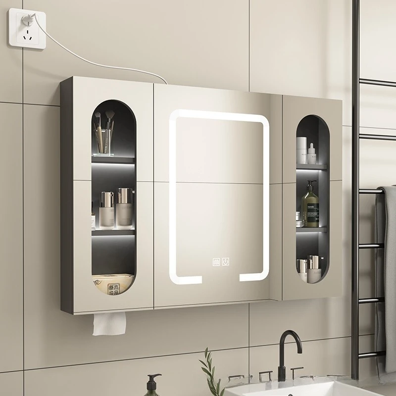 Wall-mounted Smart bathroom cabinet separate household modern storage mirror cabinet narrow spiegelschrank bathroom furniture