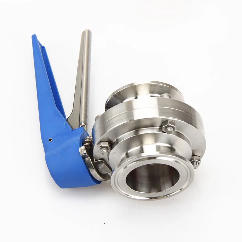 

Squeeze Trigger Butterfly Valve Tri Clamp Stainless Steel SS304 Sanitary 57mm/63mm/76mm/89mm/102mm/108mm Homebrew Dairy Product