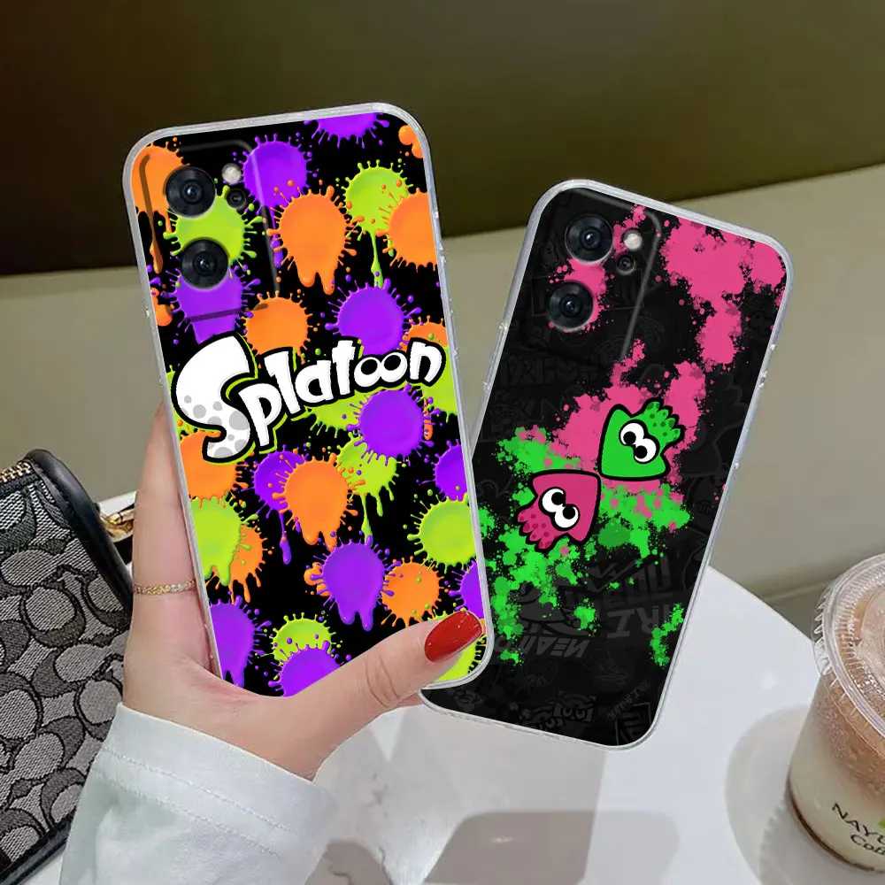 Clear Phone Case For OPPO RENO 9 8 7 6Z 6 5 4 3 2Z SE PRO PLUS 4G 5G Transparent Soft Case Funda Capa Shell HOT Game S-Splatoon