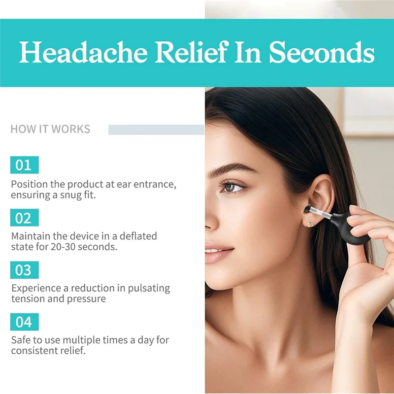 

B08B-Инструмент для давления ушей, Всасывающее устройство для снятия давления ушей, Внутренний баланс для снятия мигрени и головной боли