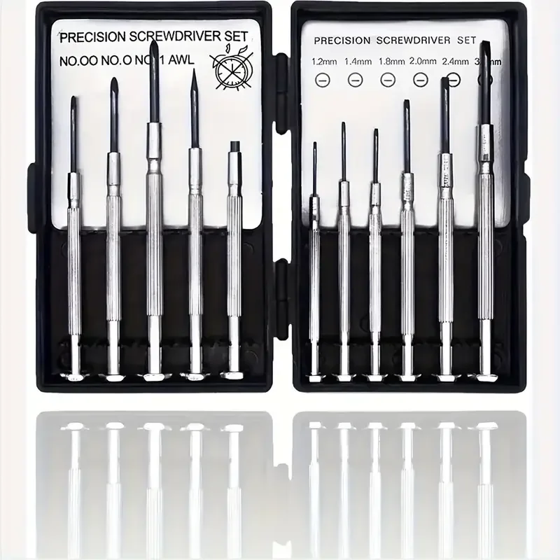 11-teiliges Mini-Präzisionsschraubendreher-Set, kleines Schraubendreher-Set für Elektronik, Spielzeug, Computer, Uhrenreparatur, Upgrade, rote Box, robust