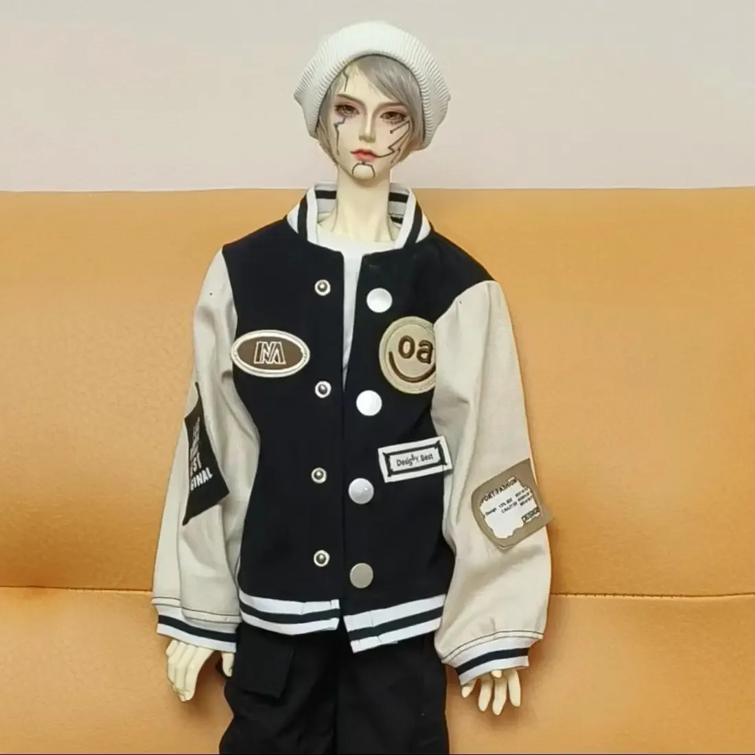 1/3 Male Doll's Clothes Fit To 72cm 73cm Height Bjd Doll Baseball Coat Workwear Pants Set Handsome Clothing Doll Accessories