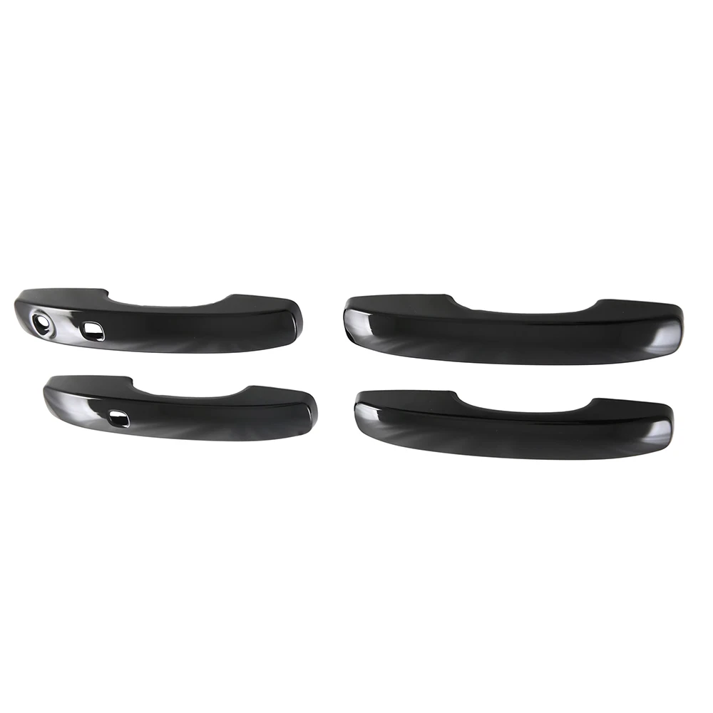 4pcs For Ford Ranger P703 2023 2024 Carbon Fiber Black Door Handle Cover Trims Exterior Side Door Handle Cover Trim