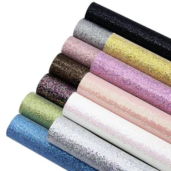 20*33cm Chunky Glitter Synthetic Leather Sheet Iridescent Laser Faux Leather Fabric DIY Bows Earrings Craft Supplies,1Yc4859