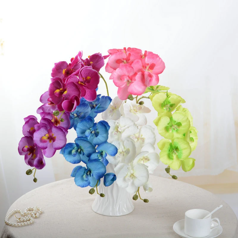 

Artificial Butterfly Orchid Fake Phalaenopsis Bouquet Real Touch Flowers Wedding Home Decoration