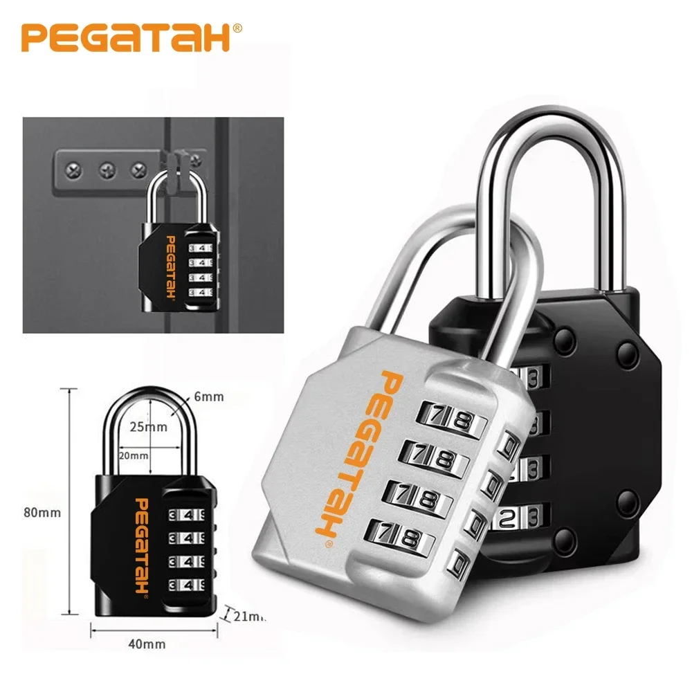 HOT SALE ORIA Padlock Password Locks 4 Digit Waterproof Outdoor Lock For Door Suitcase Bag Package Cabinet Locker Window