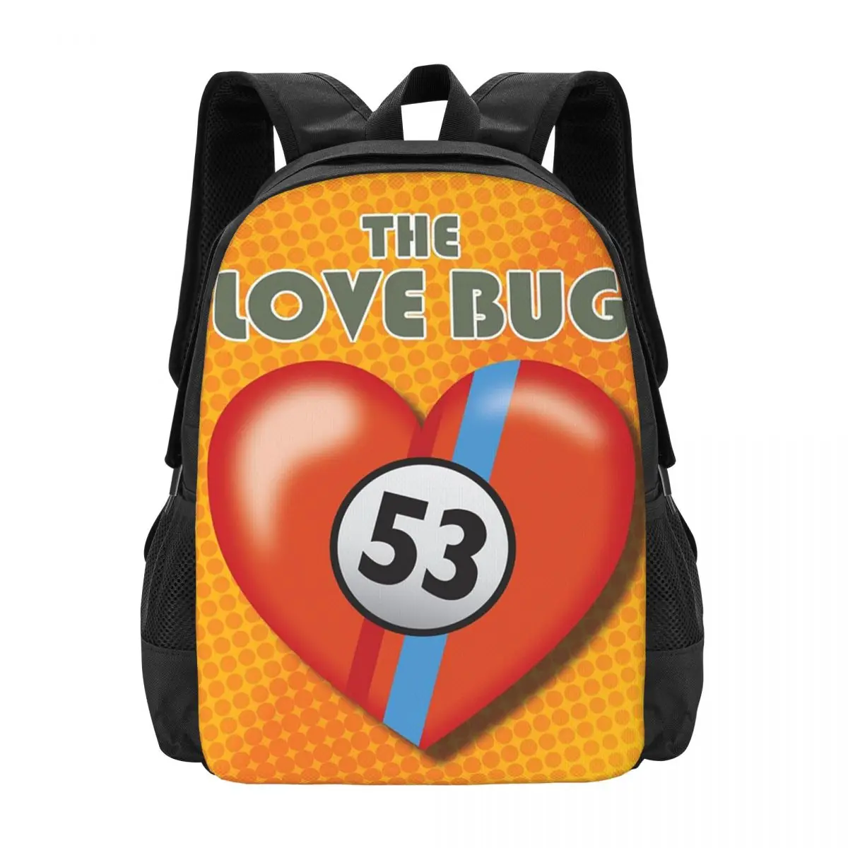 The Love Bug - Alternative Movie Poster Backpack Hot Sale Daypack Large Capacity BookBag School Bag Shoulder Bags for Men Women