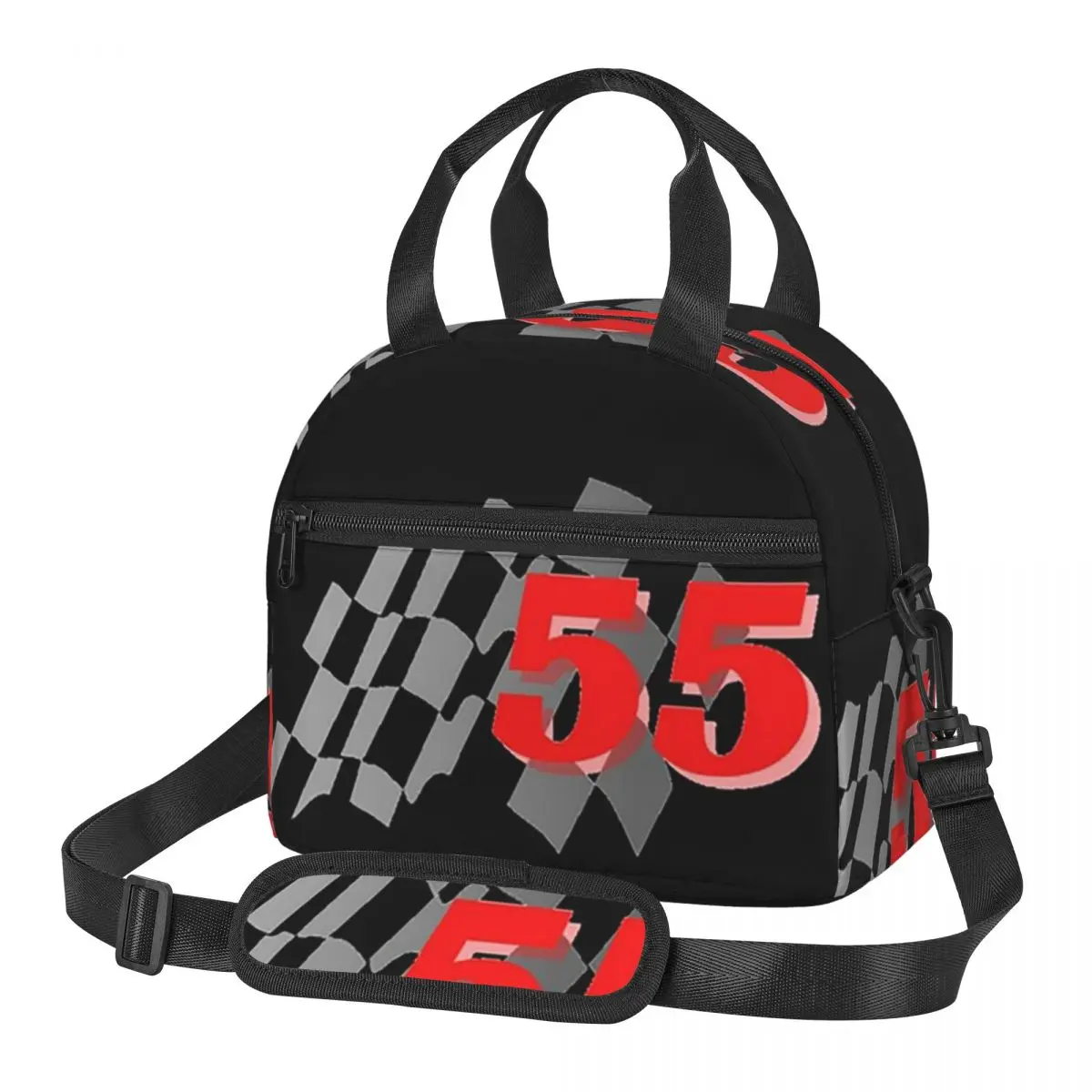 Carlos Sainz Jr F1 Signature Graphic - Dark Lunch Bags Bento Box Portable Lunch Tote Picnic Bags Thermal Bag for Woman Work