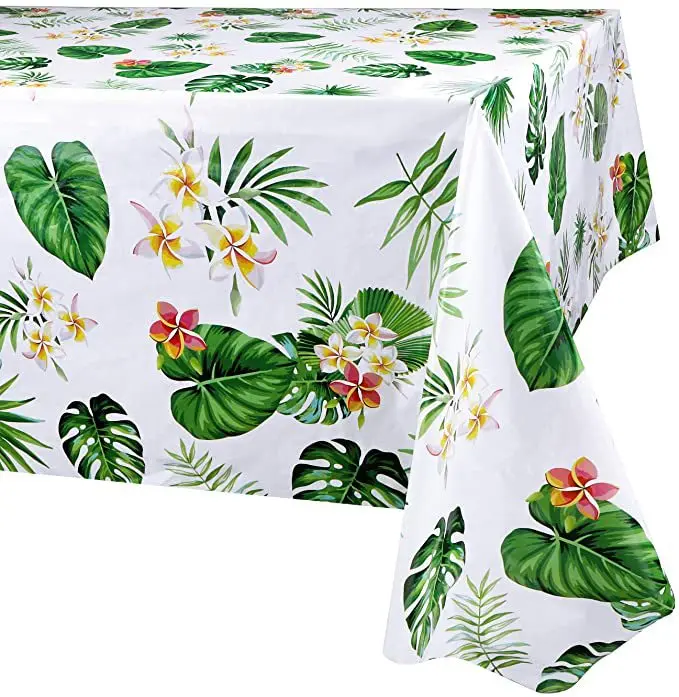 Hawaii Party Turtle Leaf Tablecloth Tropic Jungle Theme Parti Palm leaf Decor Kids Favor Safari Woodland Jungle Party Decor