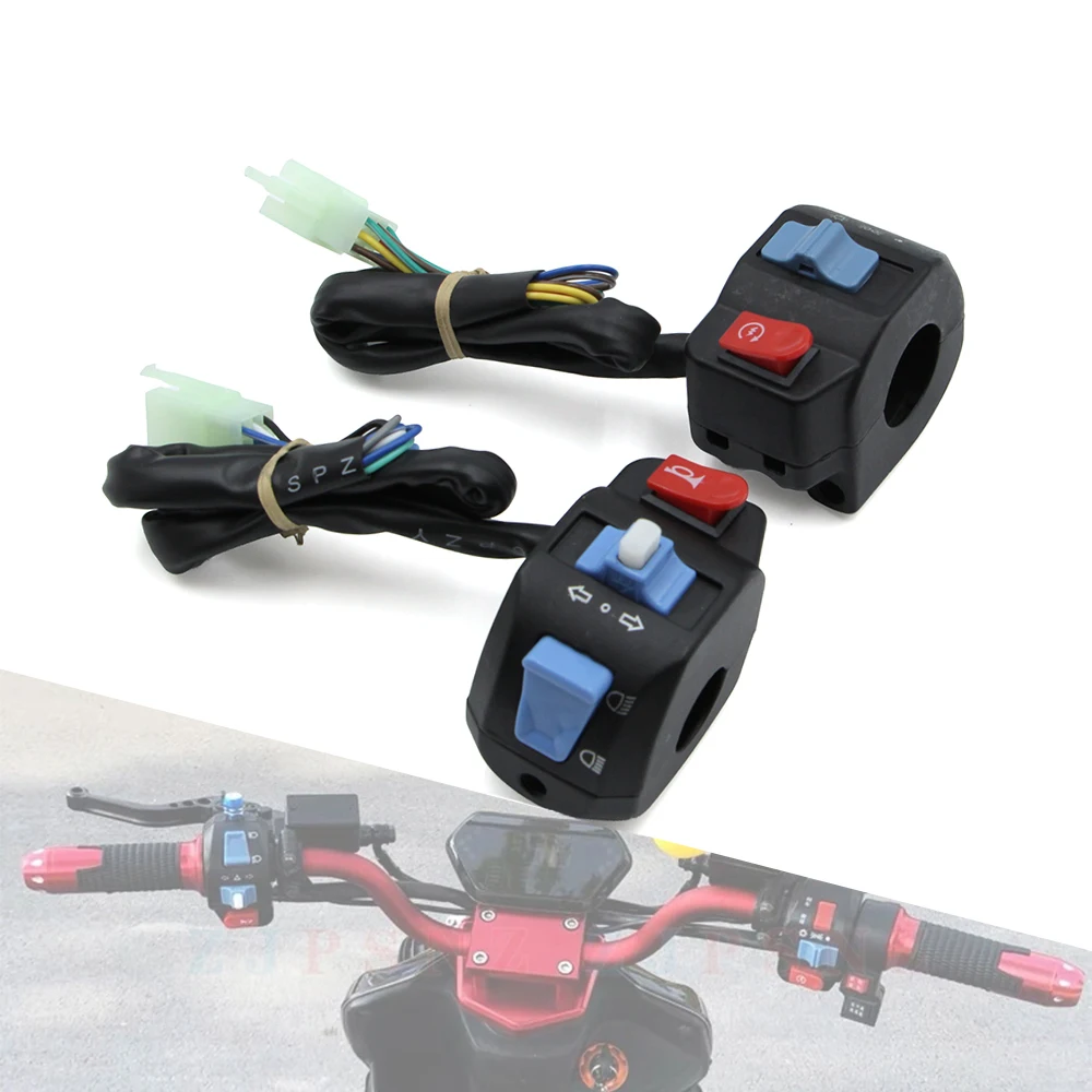 Motorcycle Handlebar Switches Horn Button Turn Signal Button Switch Control For GY6 50cc 125cc 150cc Moped Scooter Electric Bike