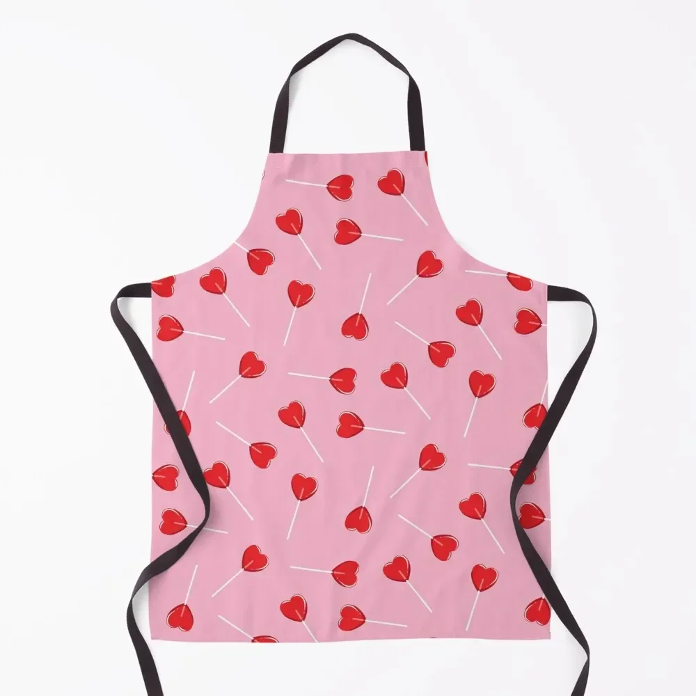 

heart shaped suckers - pink and red Apron Costume Waiter Things For The Kitchen esthetician Apron