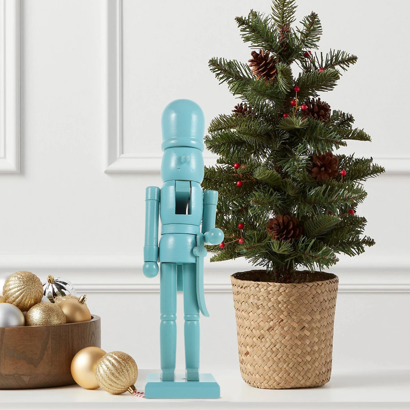 

Nutcracker Decoration Holiday Door Cabinet Desktop Ornaments Centerpiece Wooden Home Tabletop Decorations for