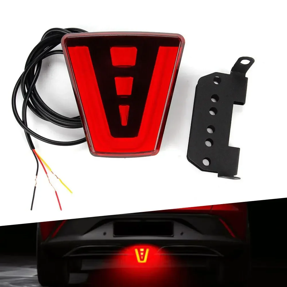 F1 Style Tail Third Brake Lamp Red LED Rear Brake Light Warning Stop Lamp Universal DRL Fog Light For JDM BBA