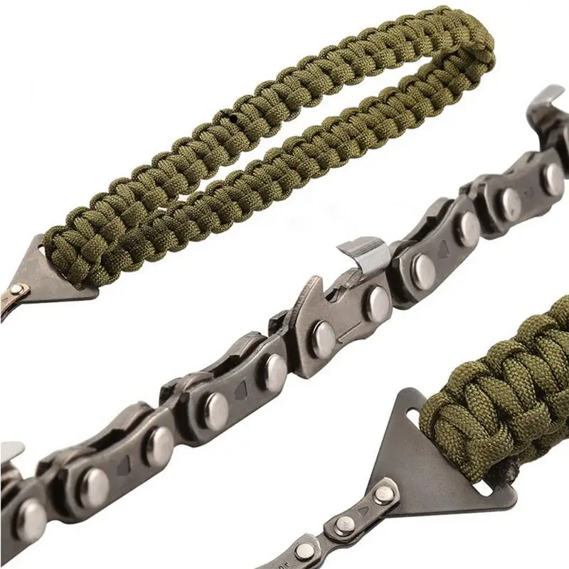 Pocket Chainsaw With Paracord Handle Pocket Chainsaw Folding Chain Hand Saw With Paracord Handle For Camping Backpacking