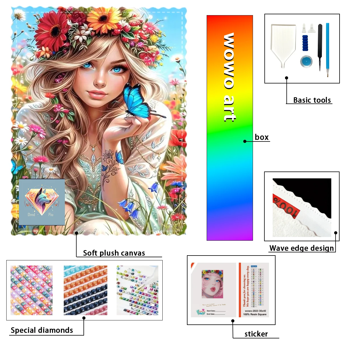 【piu-diamond-art】la-chica-con-flores-ab-rhinestone-fd-rhinestone-perfect-resin-diamond