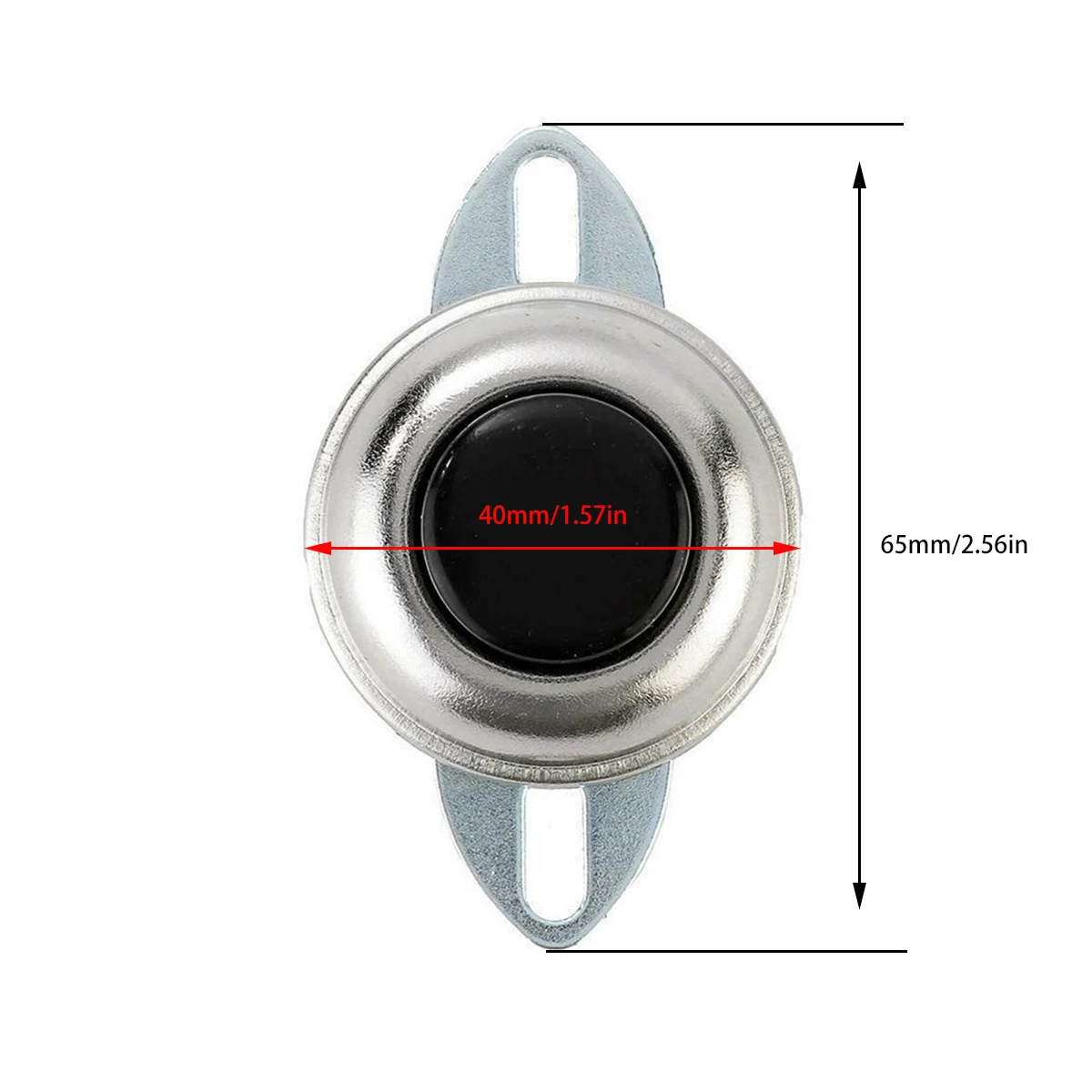 12V Switch Push Button Waterproof Metal Car Boat Track Horn Engine Start Starter 2 Holes 500v DC 100 MOhm Mi Universal view 2