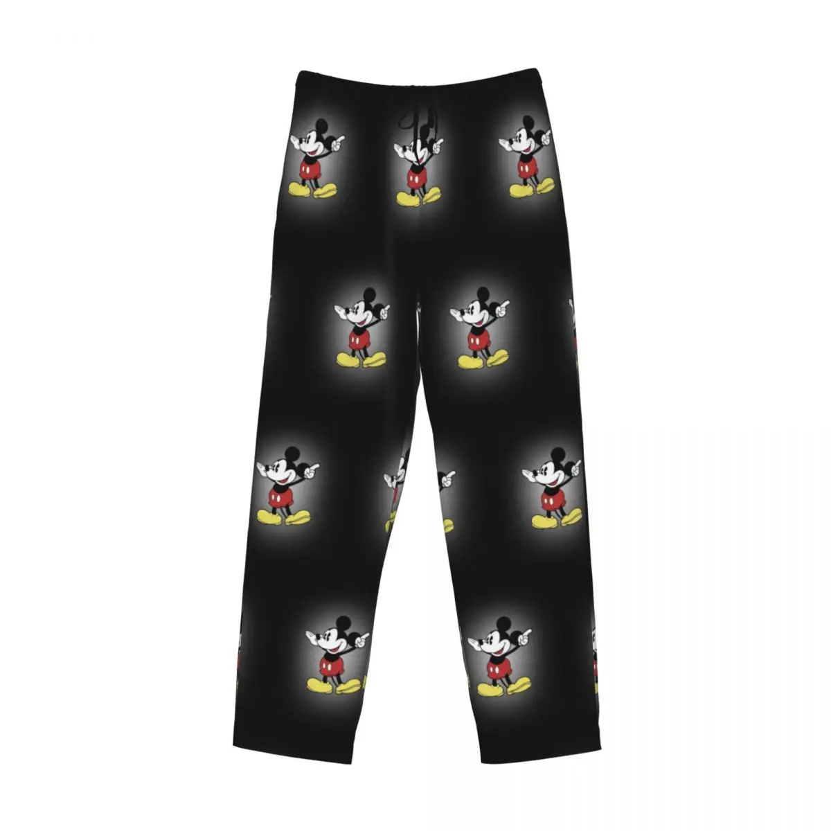 Pantalones de pijama personalizados de Mickey Mouse para hombre, ropa de dormir elástica para dormir con bolsillos