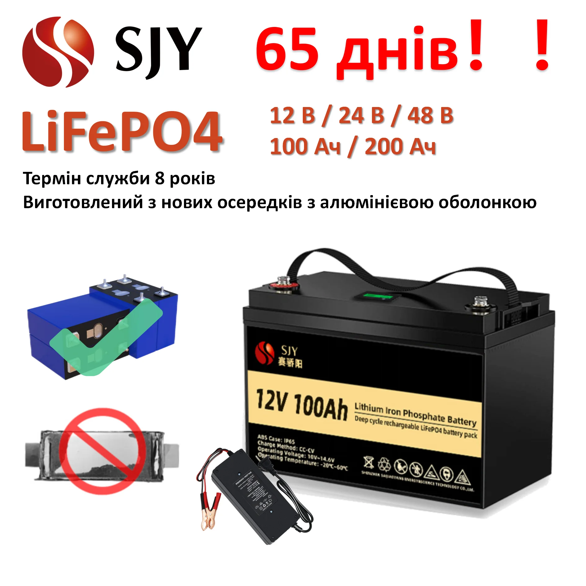 LiFePO4 Battery Pack 12V 24V 48V 100AH 200AH Lithium Iron Phosphate Battery for Boat/Car/Energy Storage System (Tax Free))