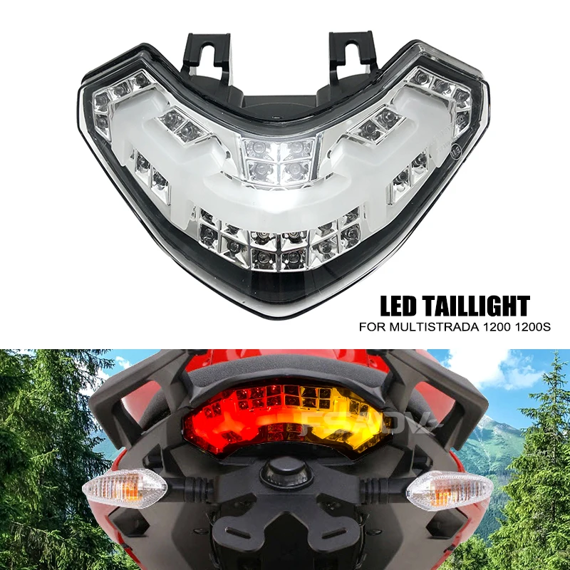 For Ducati Multistrada 1200 1200S Turn Signal Light 2010-2014 Motorcycle Integrated Tail Light LED Brake Lamp Rear Stop Light