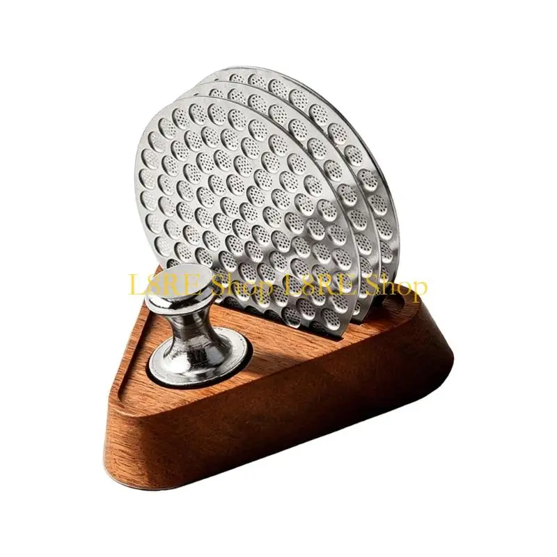 L8RE Beech screen set for tidy home espresso counters 53mm/58mm
