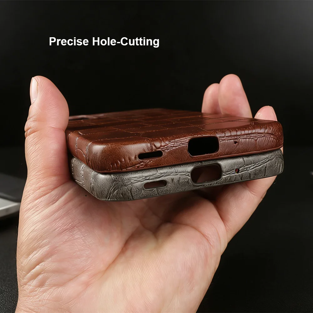 Etui z wysokiej jakości skóry krokodyla do Samsung Galaxy A17 A16 A36 A54 A55 A56 A26 A35 A15 S24 S25 FE S26 Plus, obudowa na telefon, tylna osłona — zdjęcie produktu 4