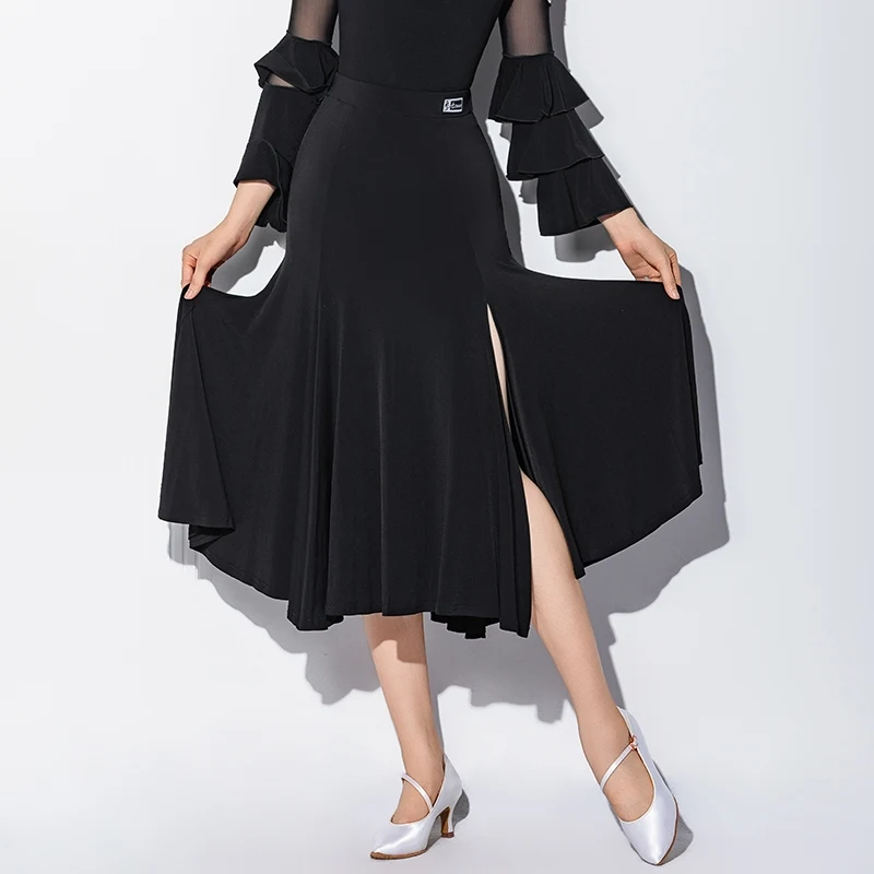 

Юбки для современных танцев для женщин, самба, чача, вальс, танго, женские бальные юбки для взрослых, большие распашные юбки, одежда для латинских танцев DQS20793