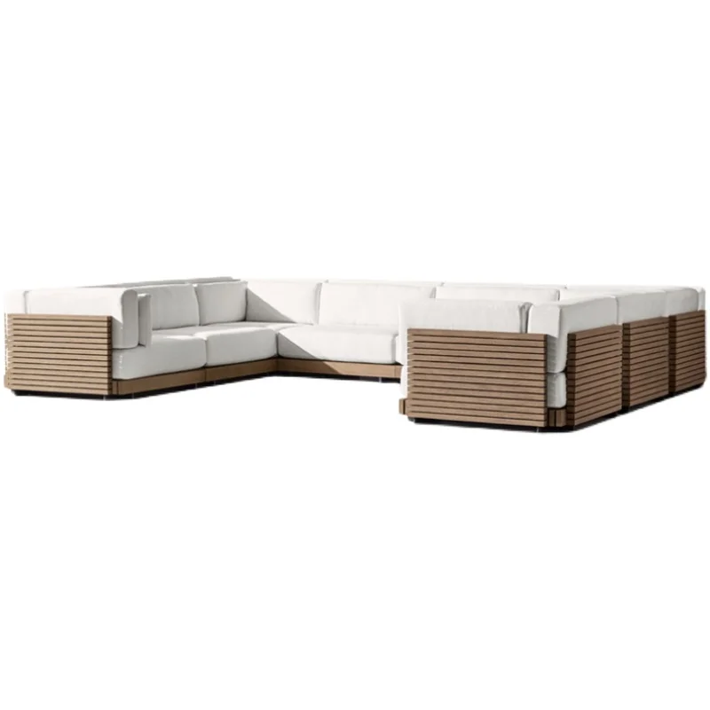 Outdoor terrace, garden sofa, courtyard, high-end teak furniture