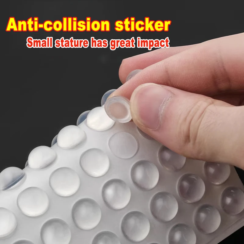 Self-Adhesive Silicone Anti Slip Bumpers Feet Pads Damper Buffer Cabinet Door Silicone Furniture Stop Muffler Wall Protector